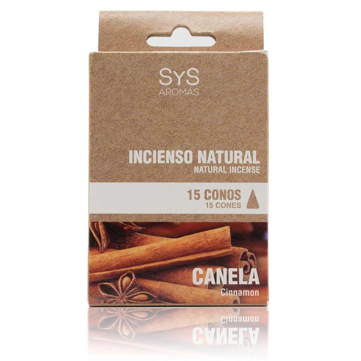 Incienso Natural Canela 15 Conos SYS Aromas
