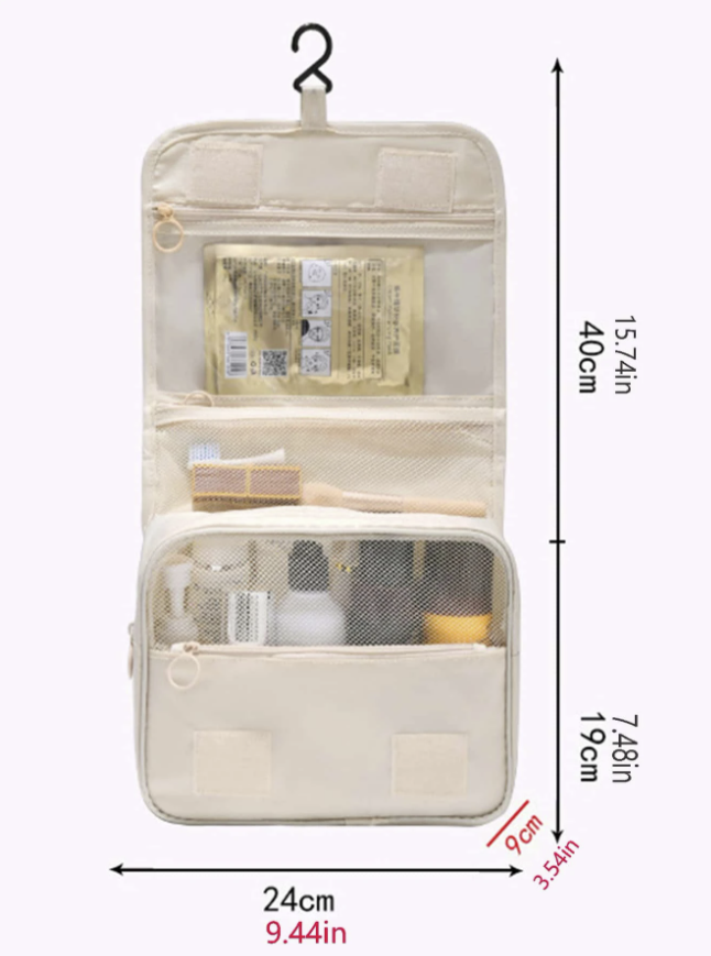 Neceser rectangular con colgador
