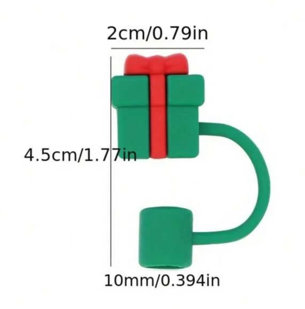Tapa pajitas navideño