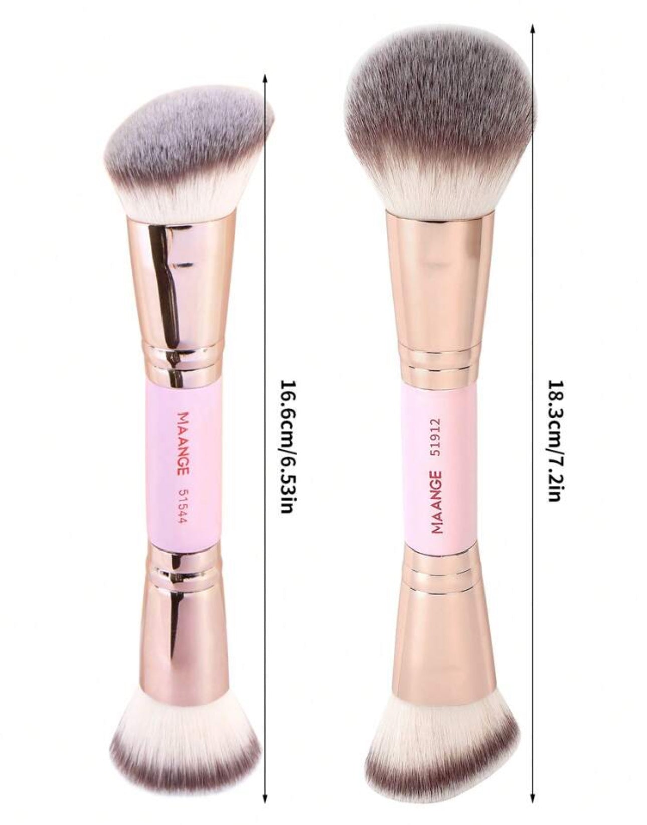 Brochas de maquillaje profesional doble