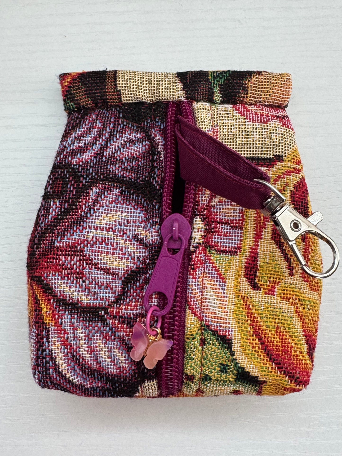 Porta llaves con cremallera - Hecho a mano
