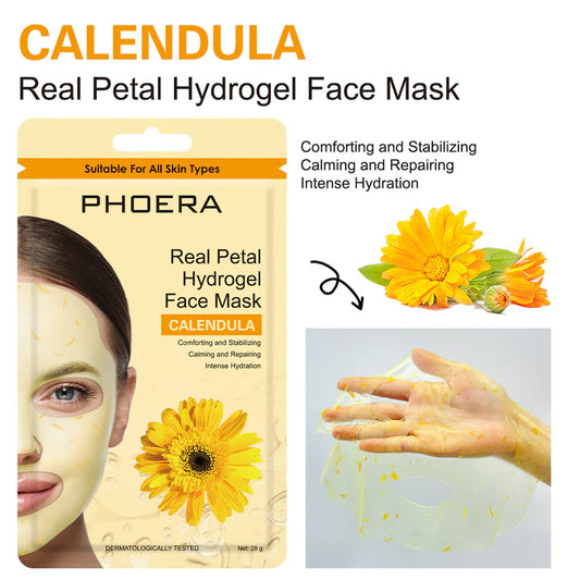 Phoera Makeup Europe - Mascarilla facial de hidrogel de pétalos reales