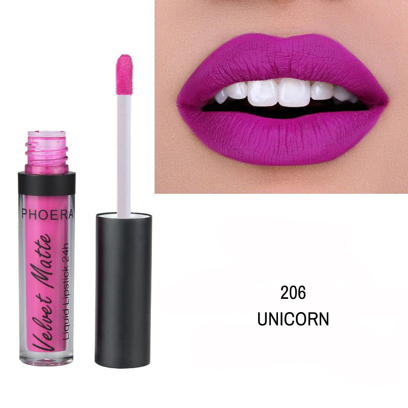 Baton Líquido Velvet Matte 24h - Phoera Makeup Europe