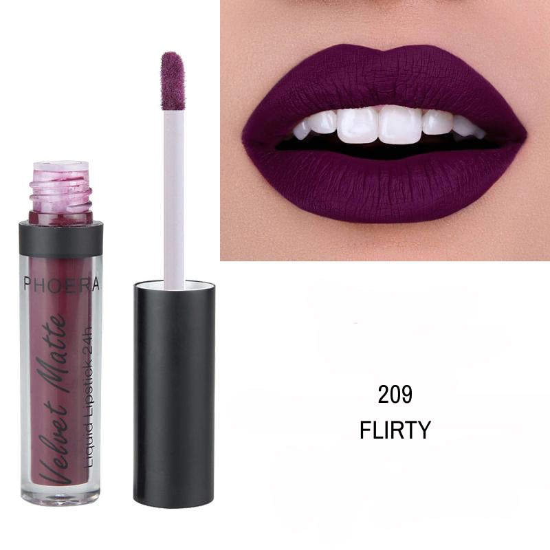 Baton Líquido Velvet Matte 24h - Phoera Makeup Europe