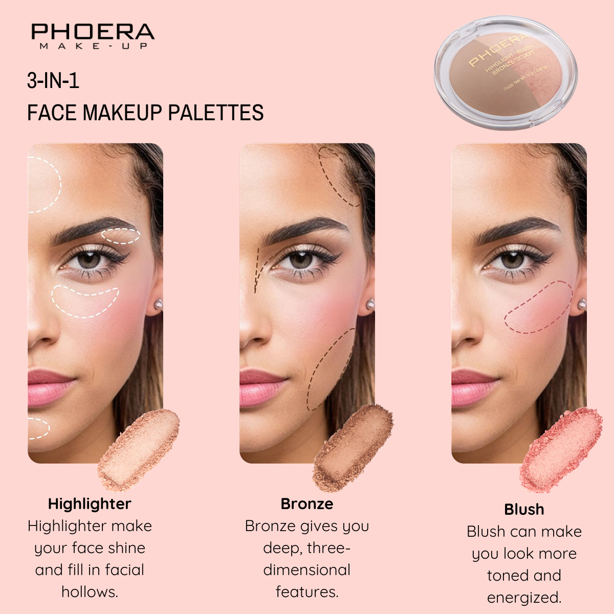 Bronzer 3 en 1