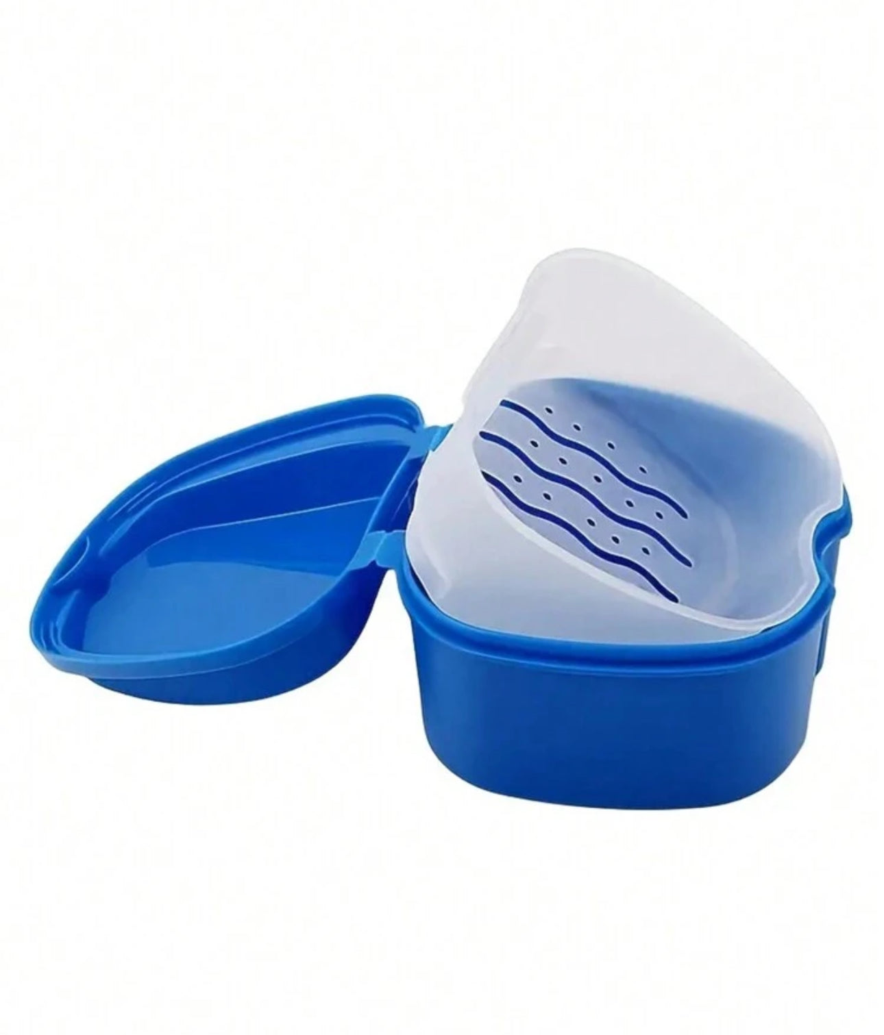 Caja de almacenamiento para Dentaduras y Férulas Blanca