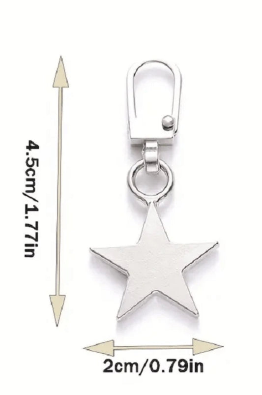 Conjunto de 3 tiradores de cremalleras en forma de estrella