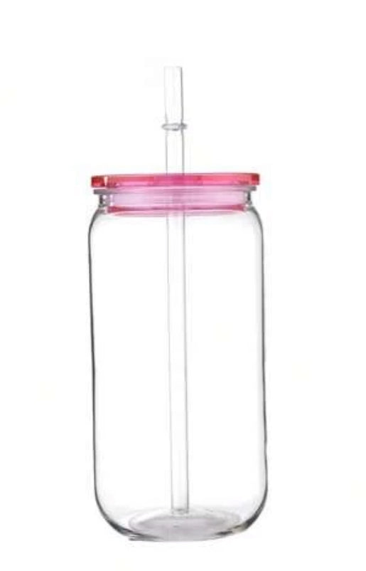 Vaso de metacrilato 500 ml con pajita y tapa