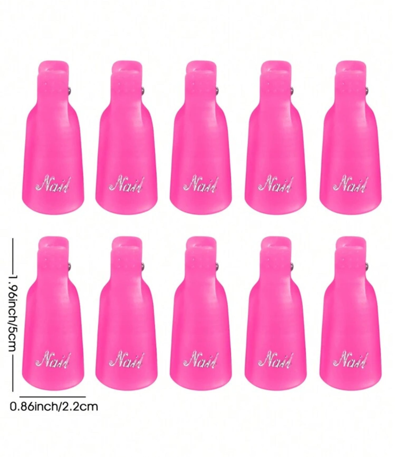 10 Piezas De Clips De Removedor para Esmalte De Uñas semipermeables