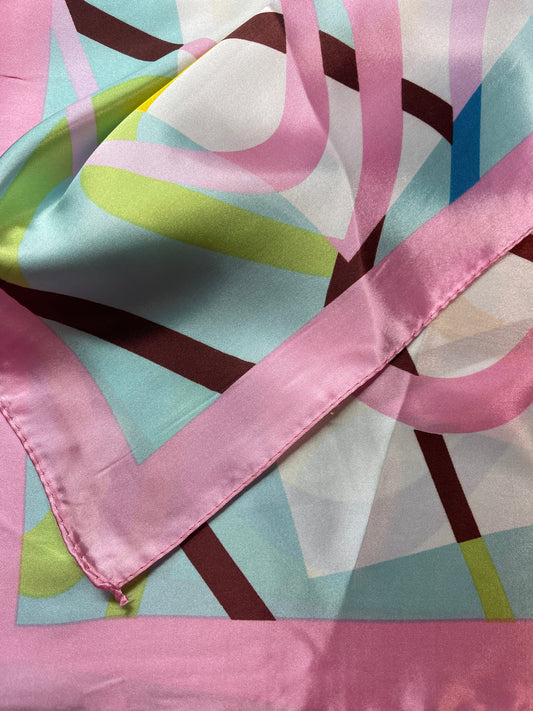 Pañuelo de seda artificial estampado