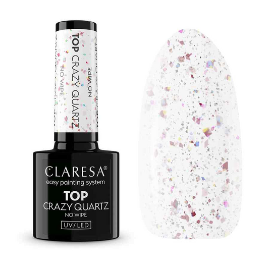 Top Coat semipermanente Crazy Quartz No Wipe Claresa