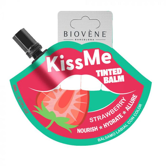 Kiss Me Bálsamo Labial Fresa con Color - Biovene