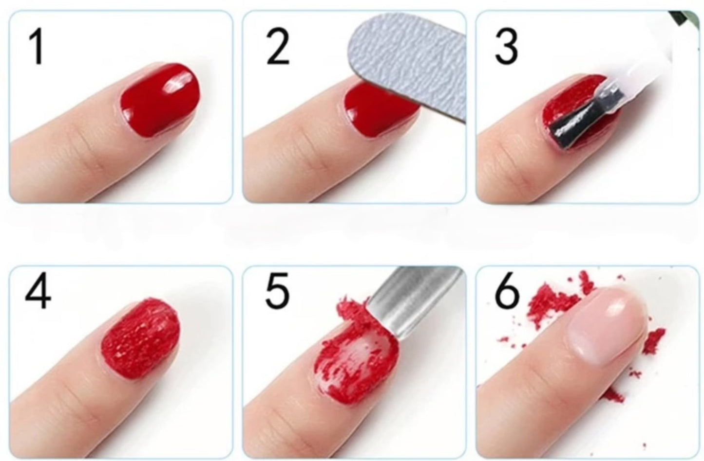 Removedor esmalte uñas semipermanente