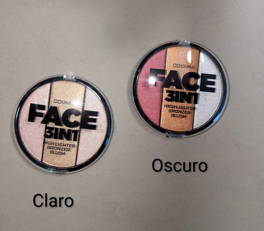 Paleta de rostro brillante - D'DONNA