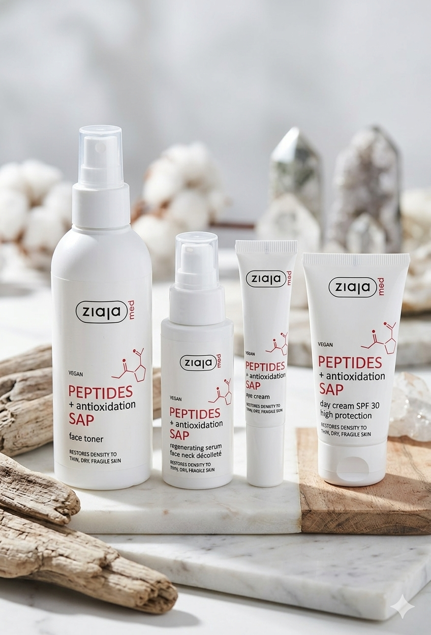 Rutina Completa Ziaja Med Péptidos + Antioxidantes (4 productos)